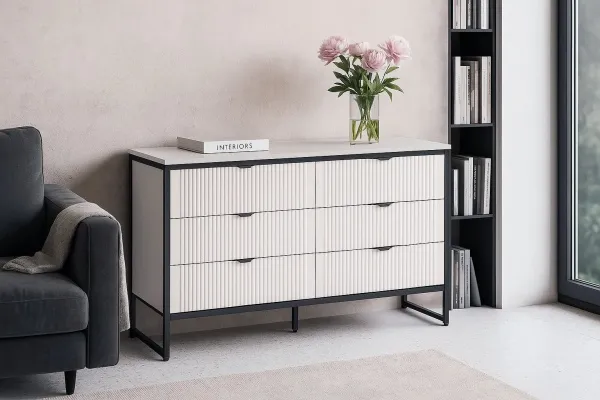 Комод 6 ящ "Нора" спальня Персидский жемчуг